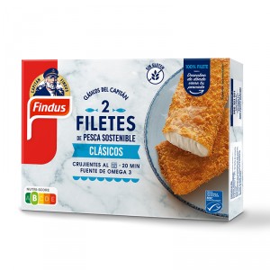 FILETE DE ABADEJO FINDUS D.PESCA SOSTENIBLE SIN GLUTEN 250GR