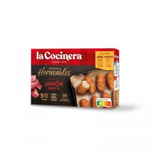 CROQUETAS LA COCINERA HORNEABLES JAMON IBERICO 340 GRS.