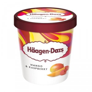 HELADO HÄAGEN-DAZS MANGO-RASPHERRY TARRINA 400 GRS.