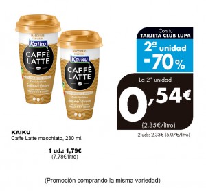 CAFFE LATTE KAIKU MACCHIATO 230 ML.