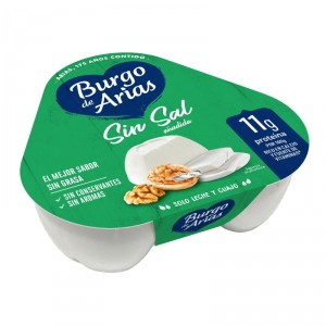 QUESO BURGO DE ARIAS MINI SIN SAL PACK 3 UNDS X 72 GRS