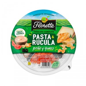 BARQUETA FLORETTE PASTA+RUCULA 320 GRS