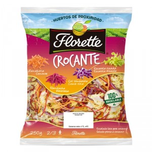 LECHUGA FLORETTE TIERNA CON CEBOLLA ROJA 175 GRS