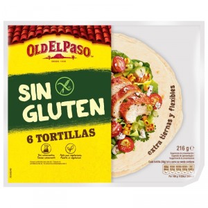 TORTILLAS OLD EL PASO MEXICANAS S/GLUTEN EXT.TIERNAS 216 GRS