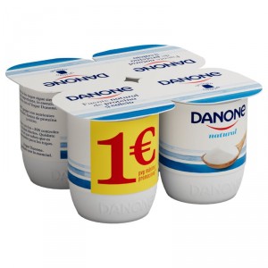 YOGUR DANONE NATURAL PACK 4 X 120 GRS
