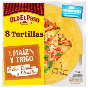 TORTILLA OLD EL PASO MEJICANA MAIZ Y TRIGO 335 GRS