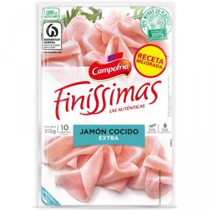 JAMON COCIDO FINISSIMAS CAMPOFRIO 115 GRS