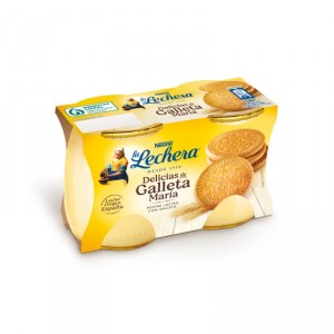 POSTRE LA LECHERA DELICIAS GALLETA Mª PACK 2 UNDS X 125 GRS