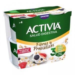 YOGUR ACTIVIA CEREALES FR.ROJOS P-4 X 115 GRS.