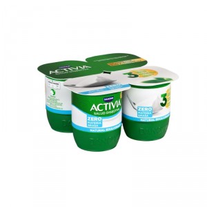 YOGUR DANONE ACTIVIA DESNATADO NATURAL EDULCORADO P-4X125 GR