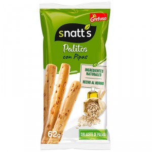 SNATT'S GREFUSA PALITOS DE CEREALES CON PIPAS 62 GRS