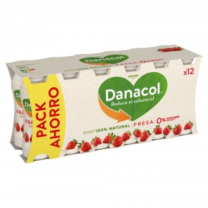 YOGUR DANONE DANACOL LIQUIDO FRESA PACK 12 UND X 100 GRS