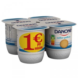 YOGUR DANONE SABOR GALLETA PACK 4 UNDS X 120 GRS