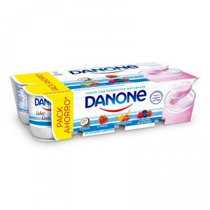 YOGUR DANONE SB.FRESA/MACE DONIA/COCO/FR.BOSQUE P-8X125G