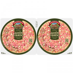 PIZZA TARRADELLAS JAMON/QUESO PACK 2 UNDS 440 GRS