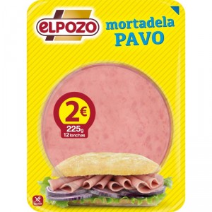 MORTADELA PAVO ELPOZO LONCHAS 225 GRS