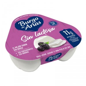 QUESO BURGO DE ARIAS MINI SIN LACTOSA PACK 3 UNDS X 72 GRS