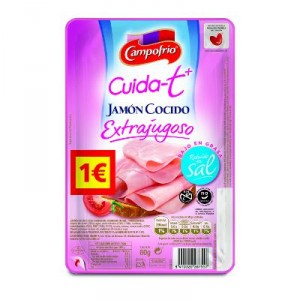 JAMON COCIDO EXTRAJUGOSO CUIDATE+ CAMPOFRIO 65 GRS