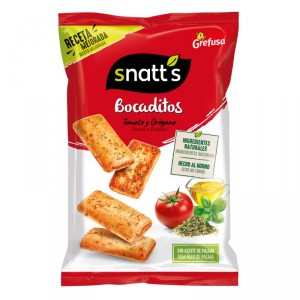 SNATT'S GREFUSA BOCADITOS TOMATE Y OREGANO 110 GRS