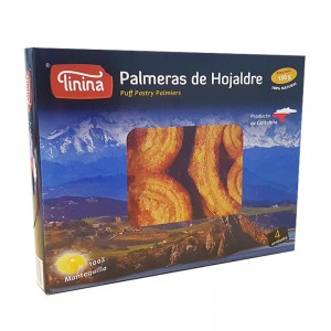 PALMERAS DE HOJALDRE Y MANTEQUILLA TININA P-4 UNDS 180 GRS