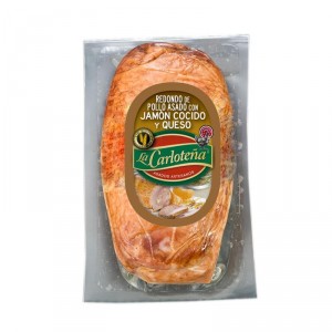 REDONDO POLLO ASADO JAMON COCIDO Y QUESO LA CARLOTEÑA 340 GR