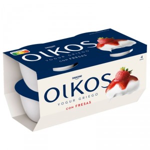 YOGUR DANONE OIKOS CON FRESAS PACK-4 X 110 GRS