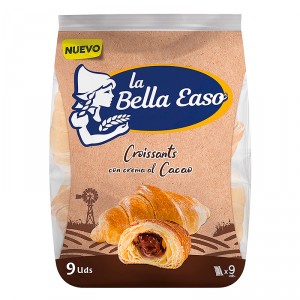 CROISSANT BELLA EASO CON CREMA AL CACAO 9 UND.378 GRS.