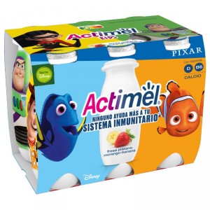 YOGUR ACTIMEL FRESA PLATANO P-6 X 100GR
