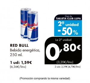 BEBIDA ENERGETICA RED BULL 250 ML.