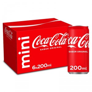 COCA COLA NORMAL LATA 20 CL PACK-6 UNDS. CARTON