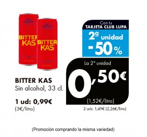 BITTER KAS SIN ALCOHOL LATA 33 CL.