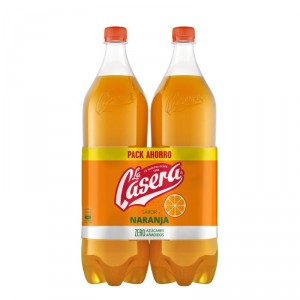 REFRESCO LA CASERA NARANJA PACK 2 X 1,5 LT.