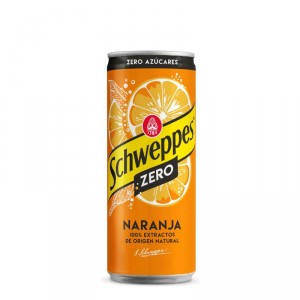 REFRESCO SCHWEPPES NARANJA ZERO LATA 33 CL.