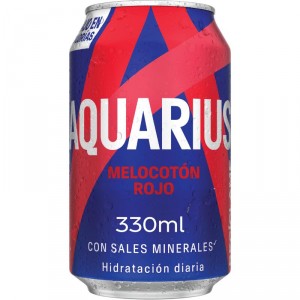 AQUARIUS MELOCOTON ROJO LATA 33 CL.
