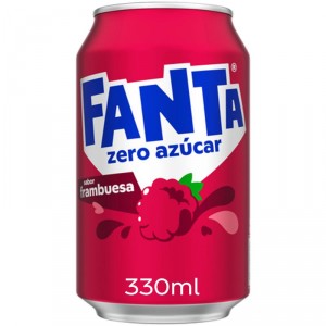 FANTA FRAMBUESA ZERO LATA 33 CL.