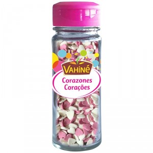 DECORACION POSTRES VAHINE CORAZONES FRC 55 GRS