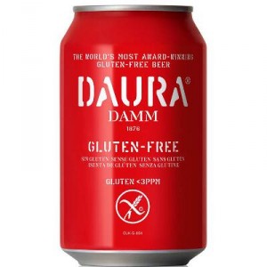 CERVEZA DAMM DAURA S/GLUTEN LATA 33 CL.