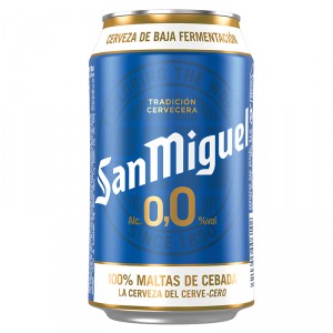 CERVEZA SAN MIGUEL 0,0% LATA 33 CL.