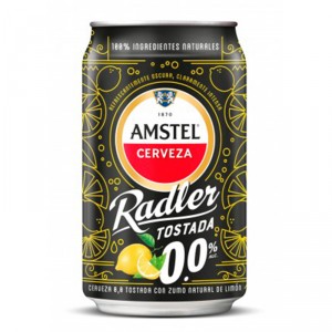 CERVEZA AMSTEL RADLER 0,0% TOSTADA LATA 33 CL.