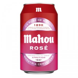 CERVEZA MAHOU ROSE LATA 33 CL.