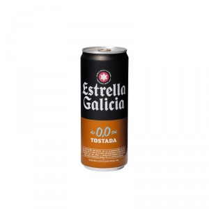 CERVEZA ESTRELLA GALICIA 0,0% TOSTADA LATA 33 CL.