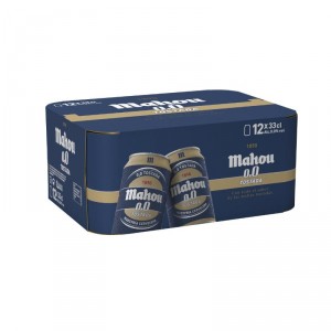 CERVEZA MAHOU 0,0 TOSTADA LATA 33 CL. PACK 12 UND.