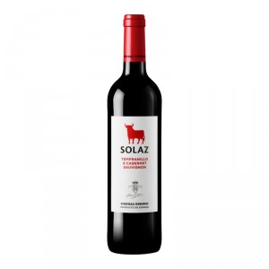 VINO TINTO SOLAZ TEMPRANILLO 75 CL.