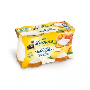 YOGUR LA LECHERA CON MELOCOTON PACK-2 X 125 GRS