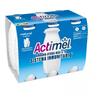 YOGUR DANONE ACTIMEL NATURAL PACK 6 UNDS X 100 GRS