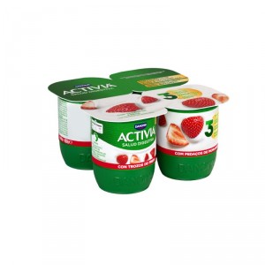 YOGUR DANONE ACTIVIA CON FRESA PACK-4 X 120 GRS