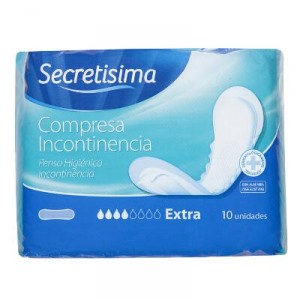 COMPRESA SECRETISIMA INCONTINENCIA EXTRA 10 UNDS