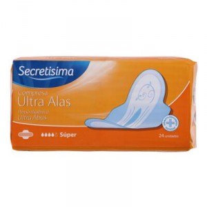 COMPRESA SECRETISIMA ULTRA ANATOMICA SUPER ALAS 24 UNDS