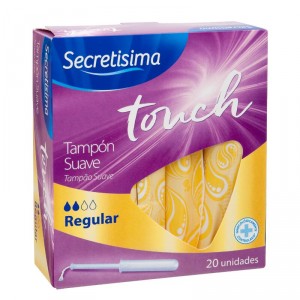 TAMPON SECRETISIMA CON APLICADOR TOUCH REGULAR 18 UND.