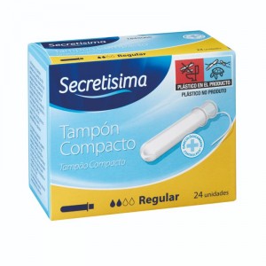 TAMPON SECRETISIMA CON APLICADOR COMPACTO REGULAR 24 UND.